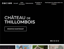 Tablet Screenshot of chateau-thillombois.com